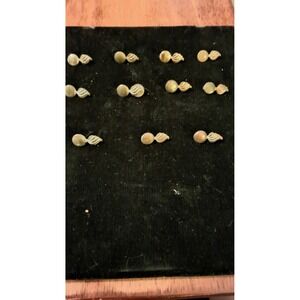 Lot of 11 Vintage Military Disk and Wing Lapel Pins Gold Tone Insignia Metal